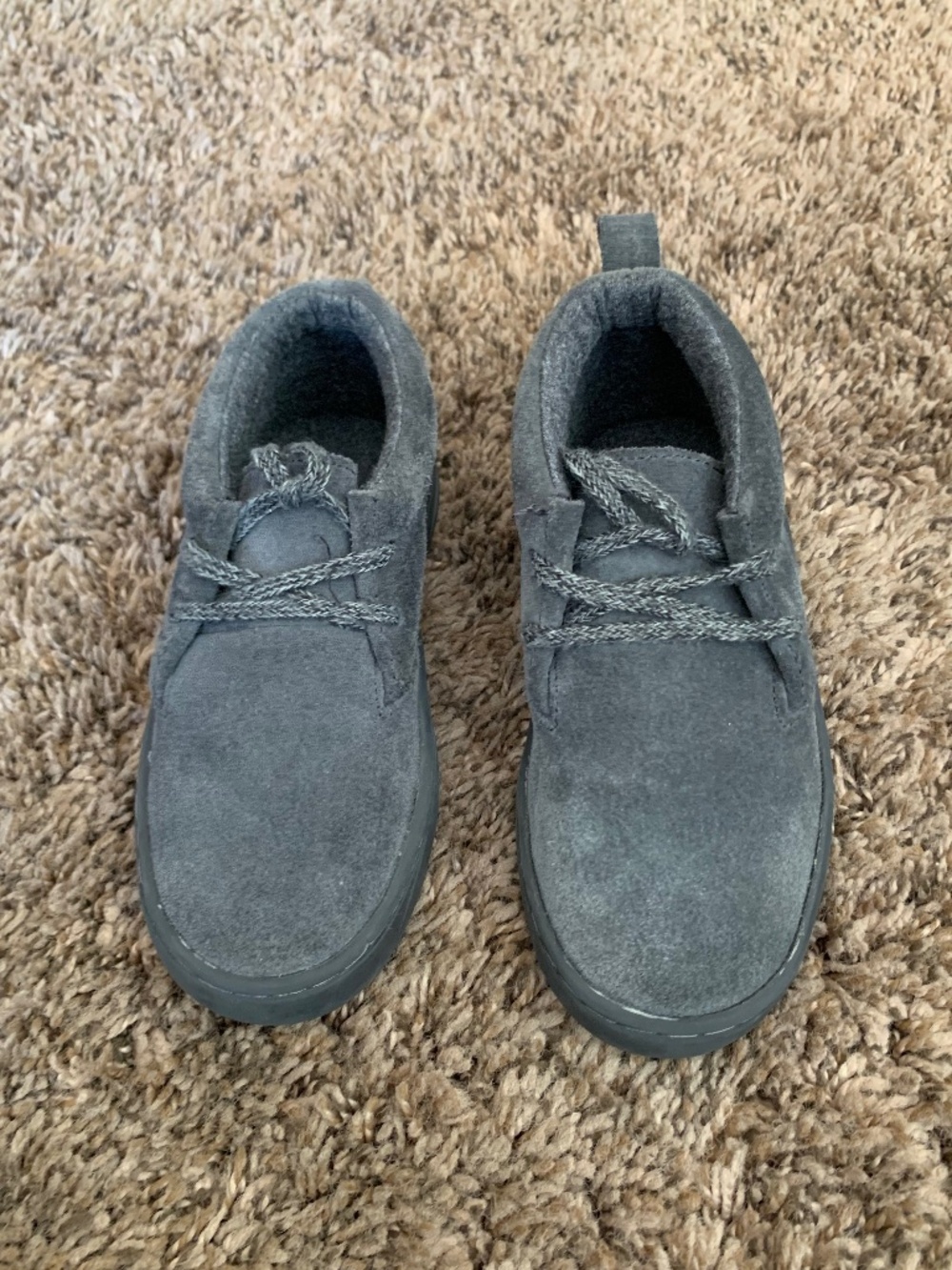 Zara Gray Suede Ankle Chukka Boot Sneaker Casual Shoes  Lace Up Sz.24 or 8
